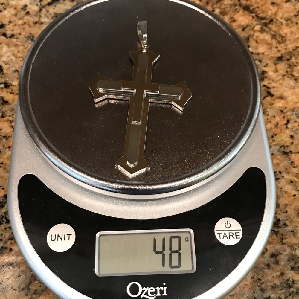 Stainless steel crucifix pendant for men’s chain